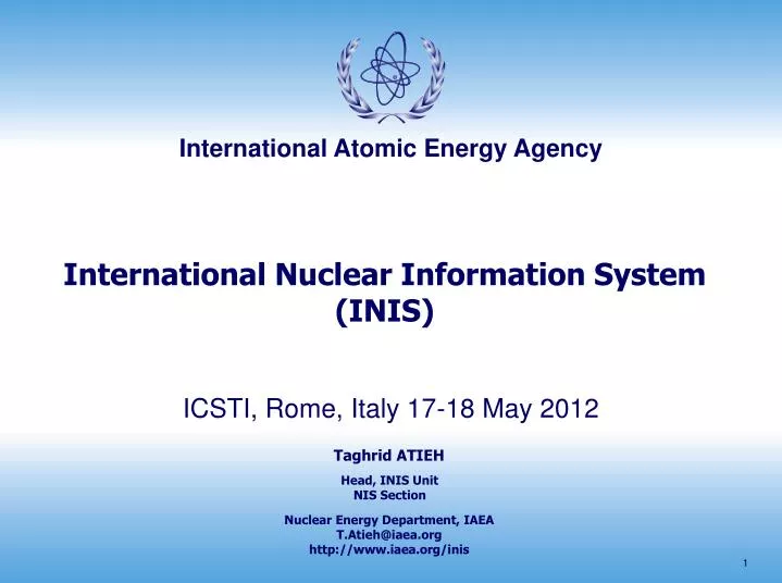 international nuclear information system inis