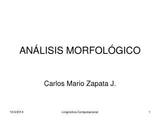 an lisis morfol gico