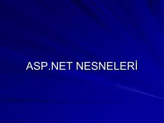 asp net nesneler