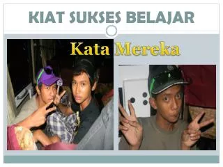 kiat sukses belajar