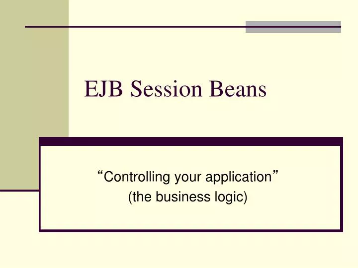 ejb session beans