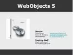 Introduction to WebObjects: Building Database-Driven Web Applications - slide 1