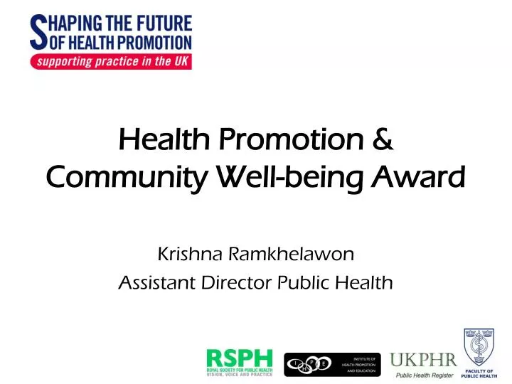 krishna ramkhelawon assistant director public health