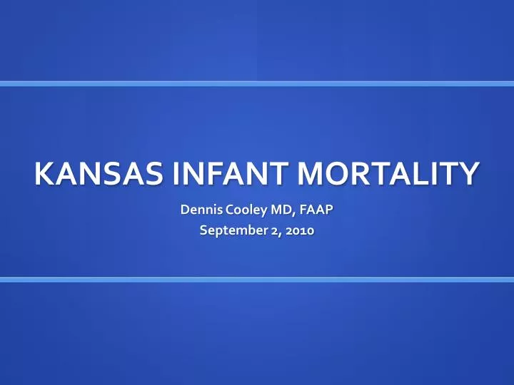 kansas infant mortality