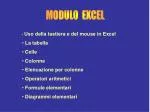 MODULO EXCEL - slide 1