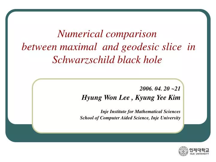 numerical comparison between maximal and geodesic slice in schwarzschild black hole