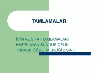 tamlamalar