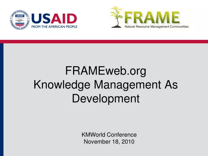frameweb org knowledge management as development