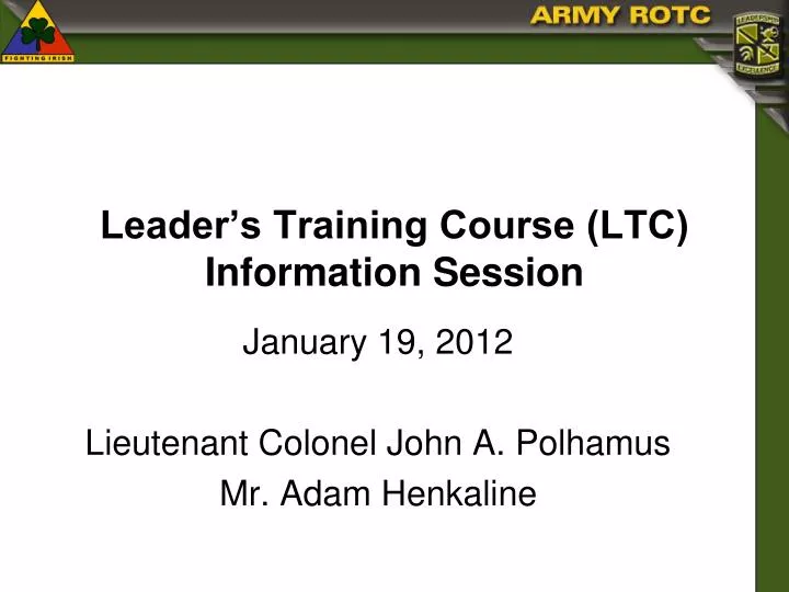leader s training course ltc information session