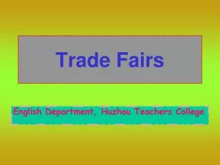 Trade Fairs