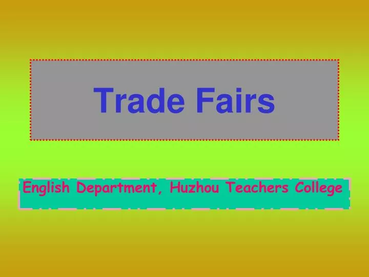 trade fairs