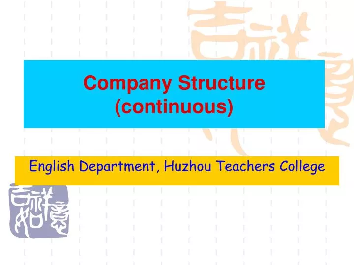 company structure continuous