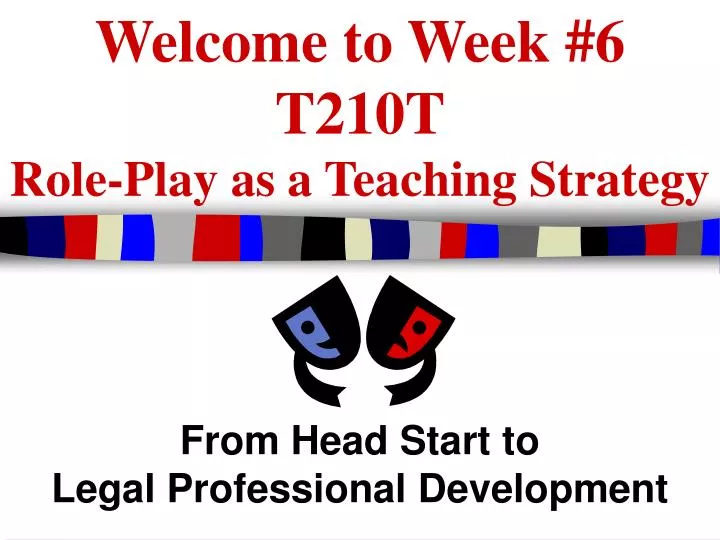 welcome to week 6 t210t role play as a teaching strategy