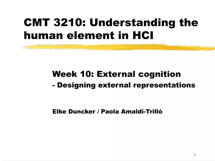 cmt 3210 understanding the human element in hci