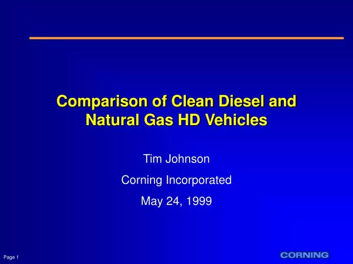 comparison of clean diesel and natural gas hd vehicles