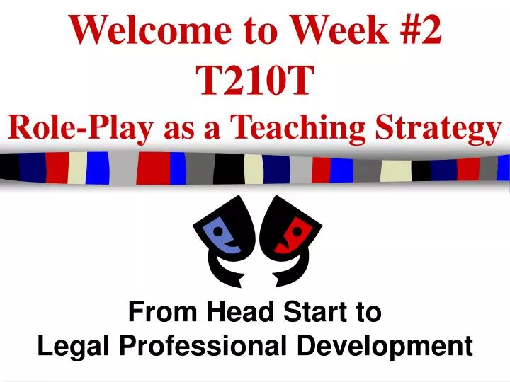 welcome to week 2 t210t role play as a teaching strategy