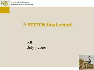 STITCH final event