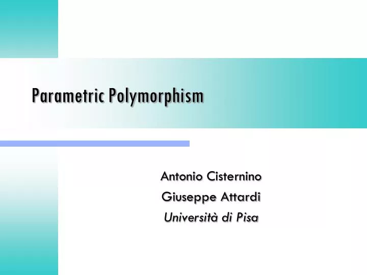 parametric polymorphism