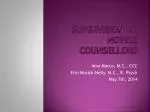 Supervision of novice counsellors - slide 1
