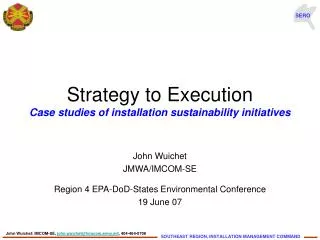 Strategy to Execution Case studies of installation sustainability initiatives
