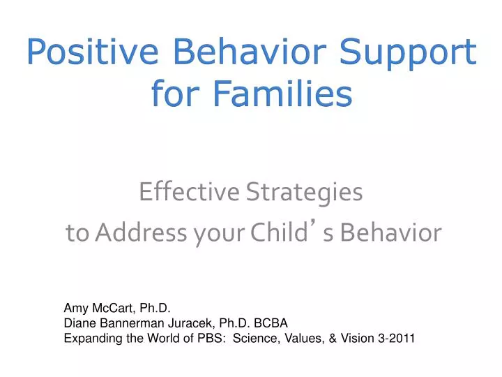 positive behavior support for families