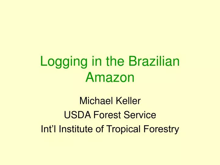 logging in the brazilian amazon