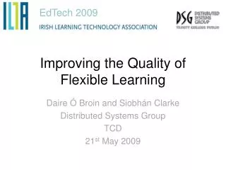 Improving the Quality of Flexible Learning