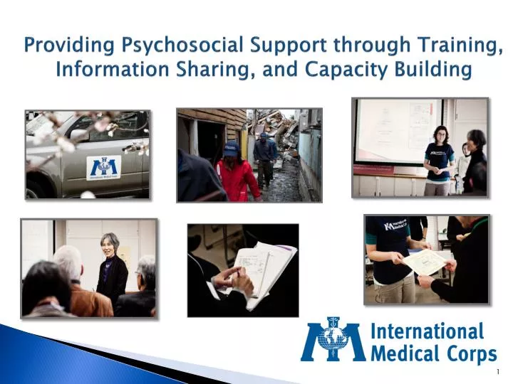 providing psychosocial support through training information sharing and capacity building