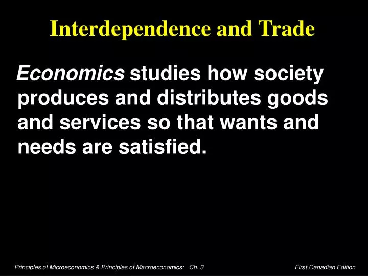 interdependence and trade