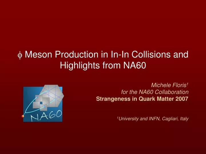 f meson production in in in collisions and highlights from na60