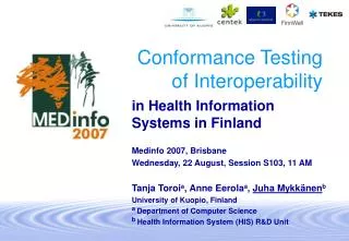 Conformance Testing of Interoperability