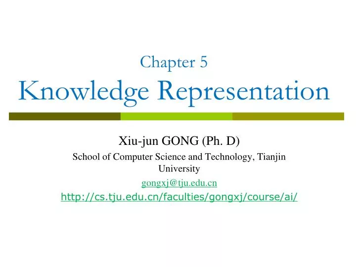 chapter 5 knowledge representation
