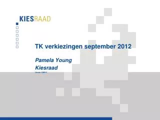 TK verkiezingen september 2012