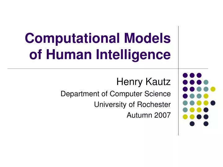 computational models of human intelligence