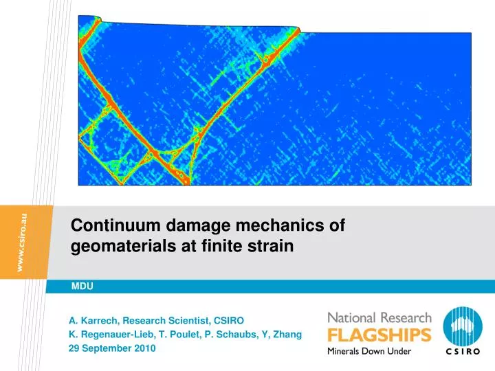 continuum damage mechanics of geomaterials at finite strain