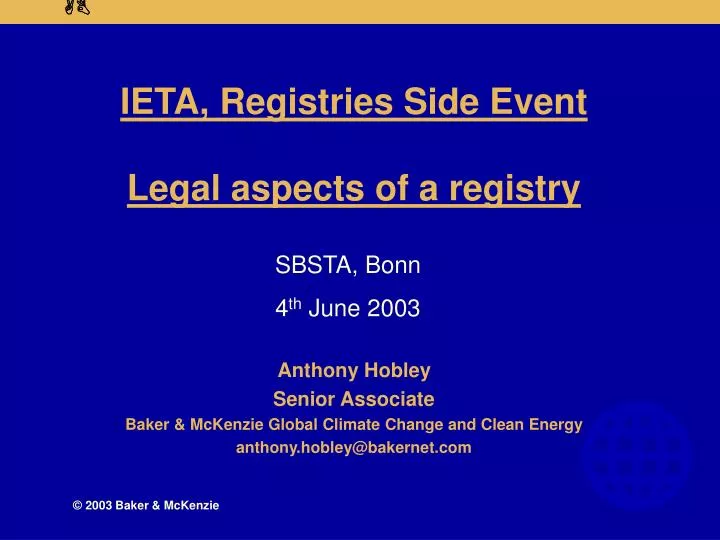 ieta registries side event legal aspects of a registry