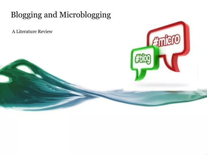 blogging and microblogging