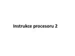 Instrukce procesoru 2 - slide 1