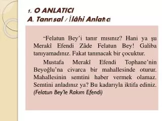 1 o anlatici a tanr sal l hi anlat c