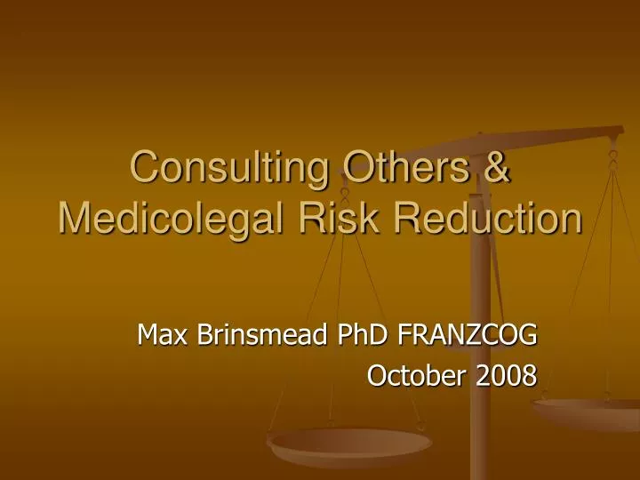 consulting others medicolegal risk reduction