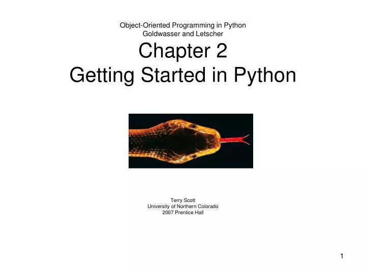 object oriented programming in python goldwasser and letscher chapter 2 getting started in python