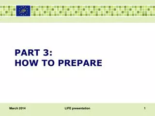 part 3 how to prepare