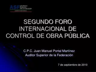 segundo foro internacional de control de obra p blica