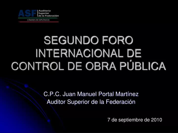 segundo foro internacional de control de obra p blica