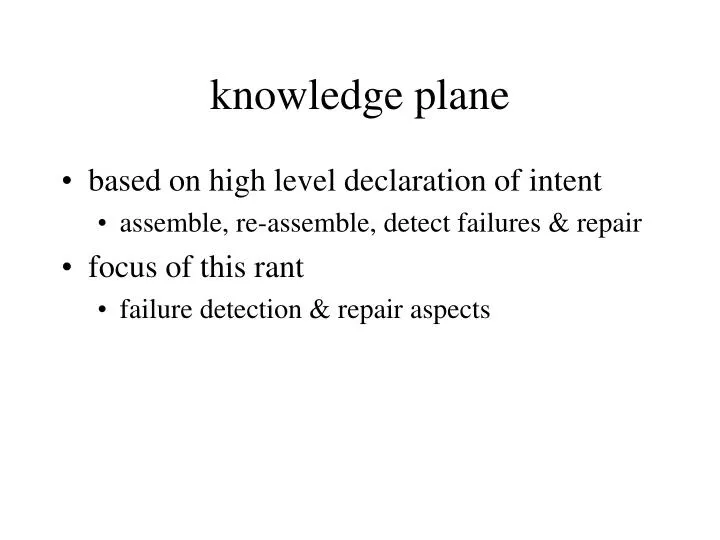 knowledge plane