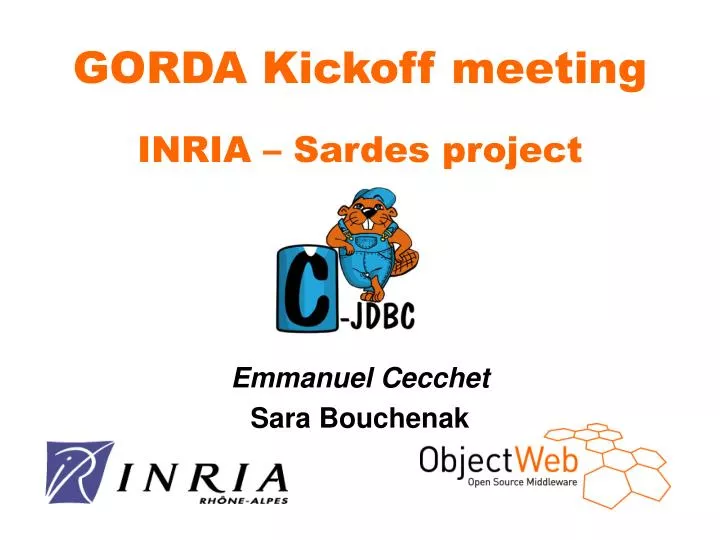 gorda kickoff meeting inria sardes project