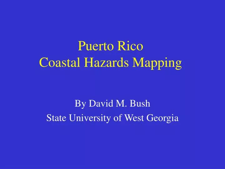 puerto rico coastal hazards mapping
