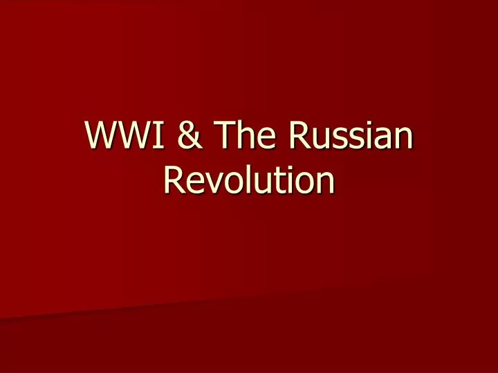 wwi the russian revolution