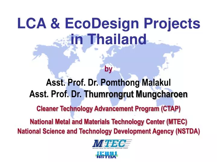 lca ecodesign projects in thailand
