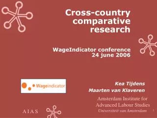 Cross-country comparative research WageIndicator conference 24 june 2006